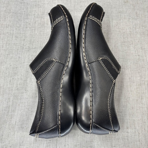 Clarks Collection‎ Ashland Black Leather Slip On Loafer Shoes Womens 8 Wide - Picture 11 of 11